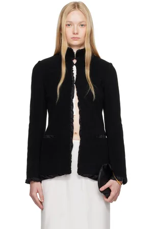Colleen Allen Blouson rétréci noir en molleton