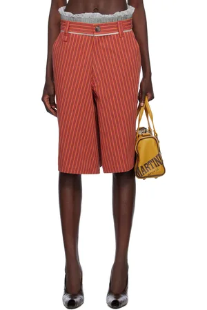 MARTINE ROSE Short de planchiste rouge à gousset modifié
