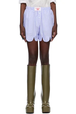 Charles Jeffrey Loverboy Short boxer bleu à bords festonnés