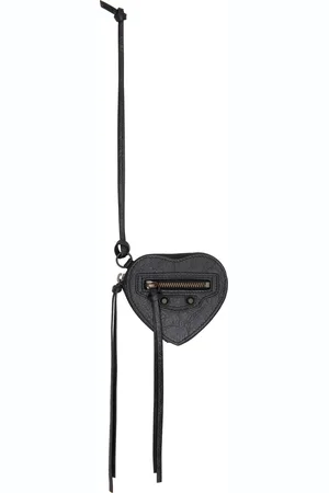 Balenciaga Breloque de sac en forme de cœur noire pour sac Le City