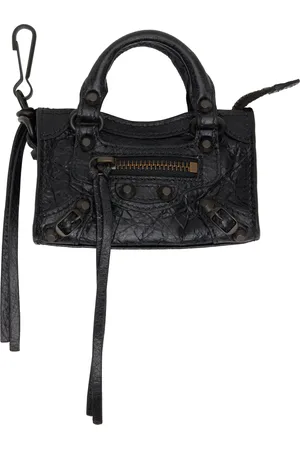 Balenciaga Micro breloque noire en forme de sac Le City
