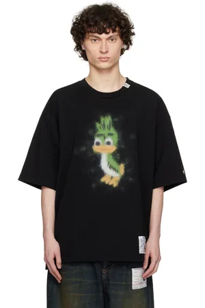Maison Mihara Yasuhiro T-shirt noir à imprimé Leon