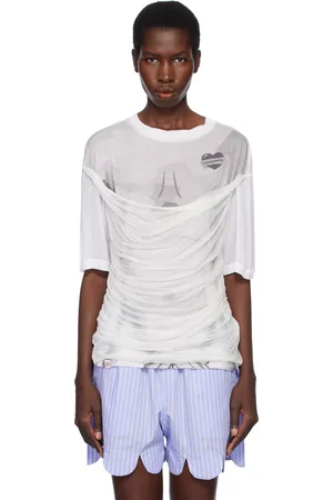 Charles Jeffrey Loverboy T-shirt drapé blanc