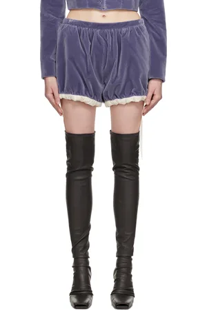 Colleen Allen Mini culotte bouffante mauve en velours
