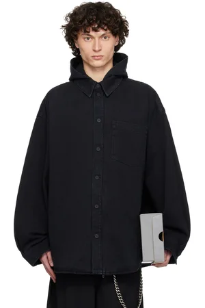 Balenciaga Blouson-chemise noir en denim