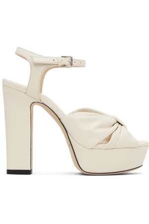 Jimmy Choo Sandales à talon Heloise 120 blanc cassé