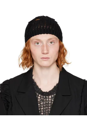 AIREI Bonnet noir à logo brodé