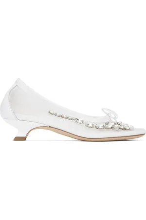 Simone Rocha Chaussures à talon de style ballerine à ornements facettés exclusives à SSENSE - Mariage