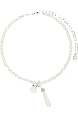 Shushu/Tong Collier à perles artificielles et à pendentif de rose en céramique exclusif à SSENSE édition YVMIN