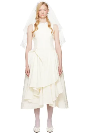 Shushu/Tong Robe midi à ourlet asymétrique exclusive à SSENSE - Mariage