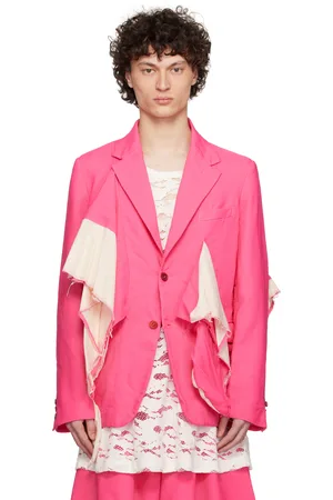 Comme des Garçons Veston rose en gabardine