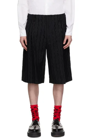 Comme des Garçons Short Viera Mall noir à ornements brodés