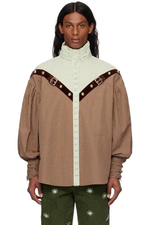 Chopova Lowena Chemise Atwixt brun et vert