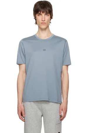 C.P. Company T-shirt gris en jersey de coton mercerisé 70/2 à logo imprimé