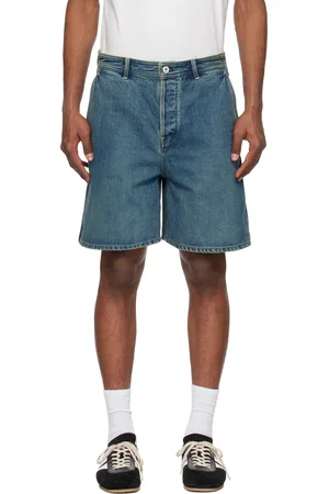 Jil Sander Short bleu en denim à effet délavé