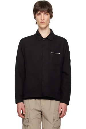 C.P. Company Surchemise noire en coton et lin