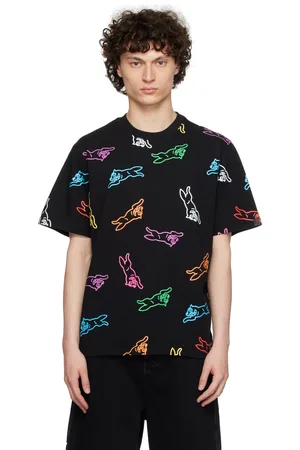ICECREAM T-shirt noir à motif de chiens emblématiques