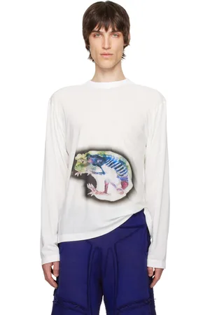 YAKU T-shirt Mother blanc à col ras du cou exclusif à SSENSE