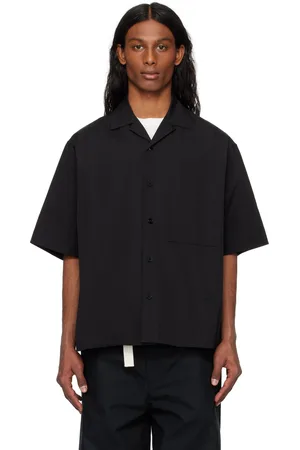 Jil Sander Chemise noire en popeline de coton