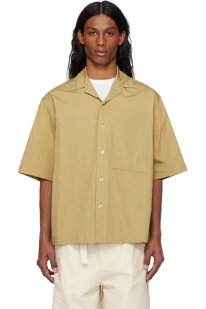 Jil Sander Chemise beige en popeline de coton