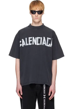 Balenciaga T-shirt noir à logos Tape Type