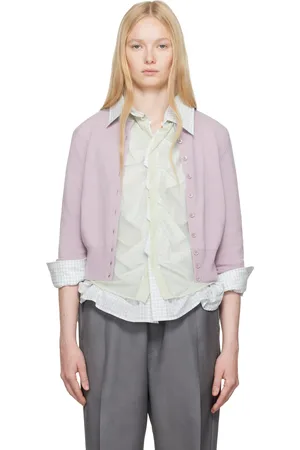 Maison Margiela Cardigan mauve en laine