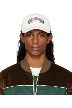 Casablanca Casquette blanche à écusson à logo gothique