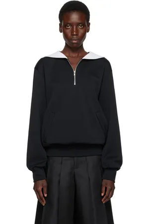 Comme des Garçons Pull molletonné noir à demi-glissière