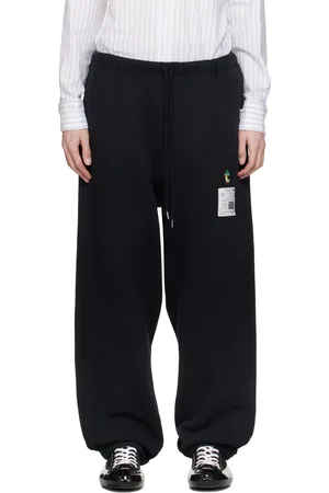 Maison Mihara Yasuhiro Pantalon de survêtement noir à effet usé