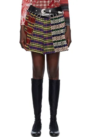 Chopova Lowena Minijupe de style tablier multicolore à mousquetons