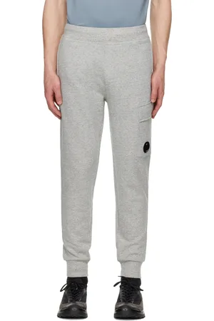C.P. Company Pantalon de survêtement gris en jersey bouclette à lentille