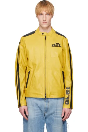 Diesel Blouson Pop jaune en cuir