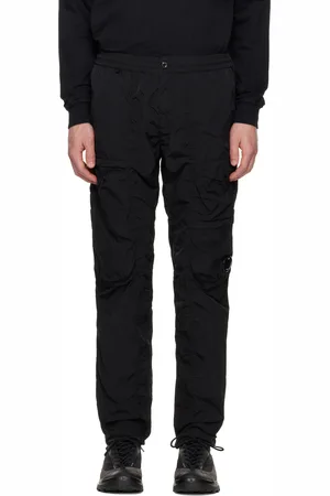 C.P. Company Pantalon cargo noir en Chrome-R à lentille