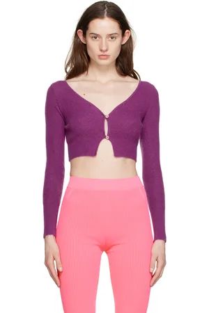 Jacquemus Cardigan Alzou mauve - Le papier