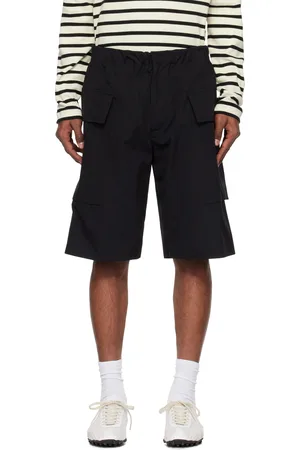 Jil Sander Short cargo noir à logo brodé