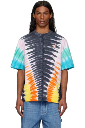 Casablanca T-shirt multicolore à motif tie-dye dégradé