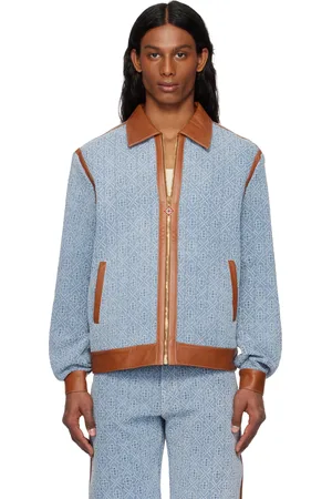 Casablanca Blouson bleu en denim à monogrammes