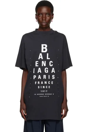 Balenciaga T-shirt surdimensionné noir à imprimé Optical