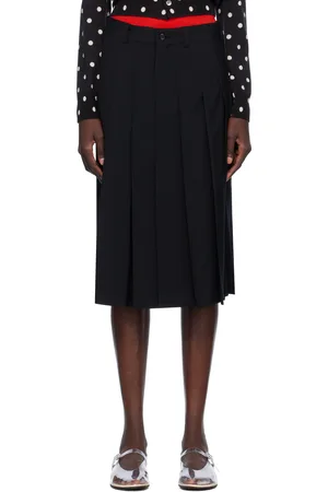 Comme des Garçons Short noir en laine froide