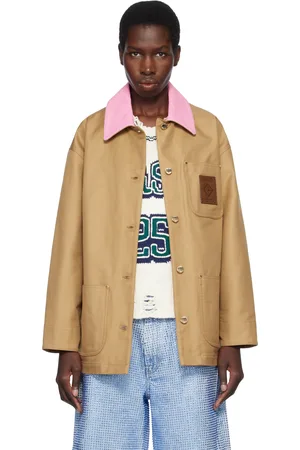 Casablanca Blouson de travail brun clair en coton