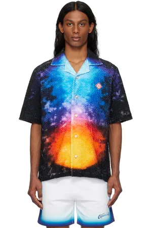 Casablanca Chemise multicolore en tissu éponge à motif dégradé