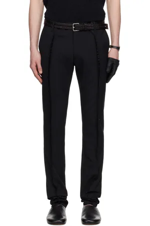 Hodakova Pantalon à bords bruts et fils lâches
