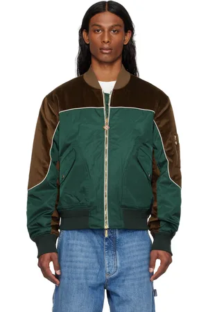Casablanca Blouson aviateur vert et brun