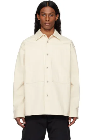 Jil Sander Surchemise blanc cassé en denim à lisière