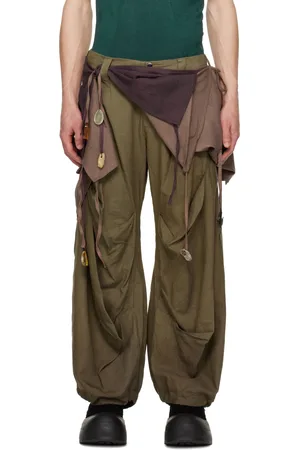 YAKU Pantalon Journey kaki et brun