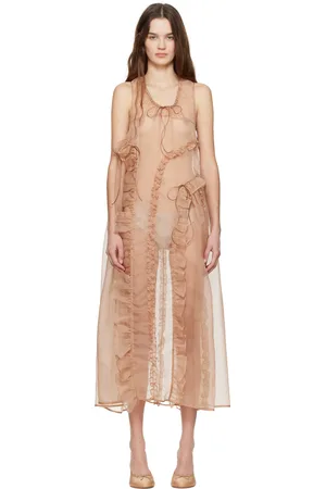 Cecilie Bahnsen Robe midi Opal beige