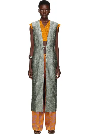 DRIES VAN NOTEN Manteau sans manches vert
