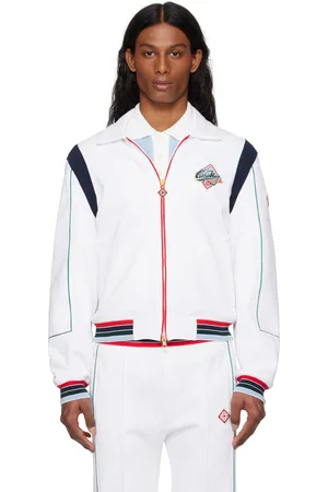 Casablanca Blouson de sport blanc à écusson Casa Way