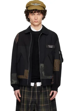 Comme des Garçons Blouson noir à panneaux