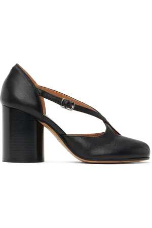 Maison Margiela Chaussures à talon cylindrique noires à bout Tabi